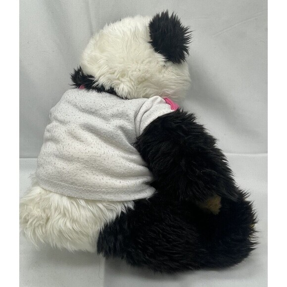 VTG Build A Bear Panda Bear With 3 Peace Sign Tee Shirt Plush Stuffed Animal Toy - Picture 10 of 14